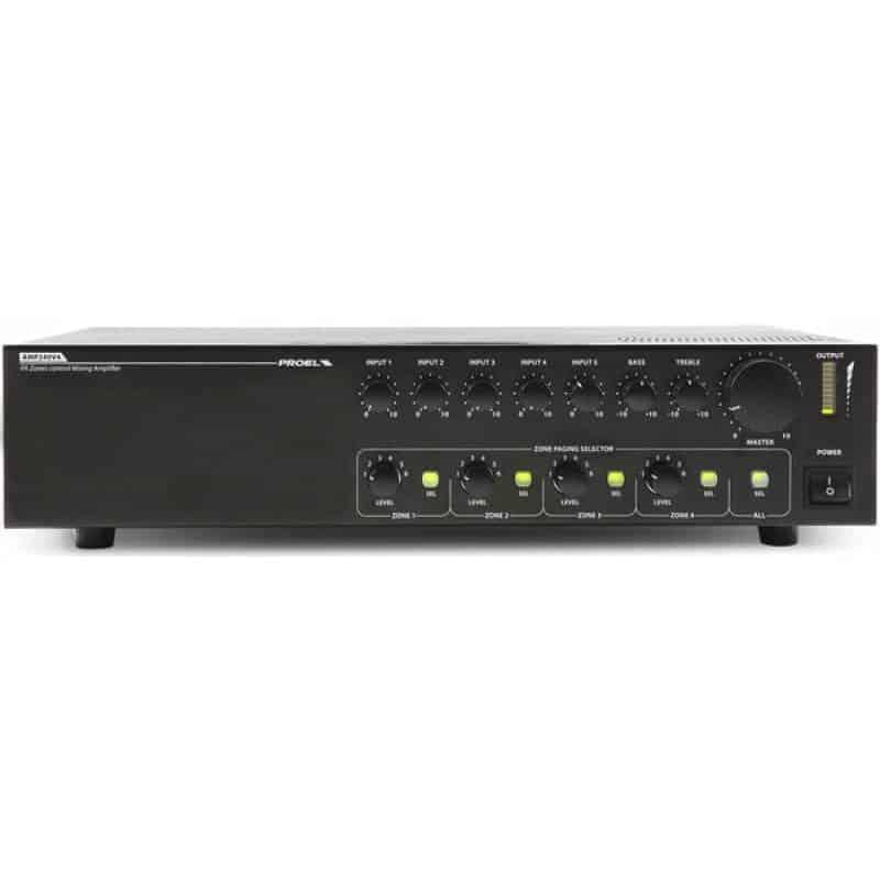 PROEL PA AMP240V4 AMPLIFICADOR MEZCLADOR DE 240W Y CUATRO ZONAS DE CONTROL