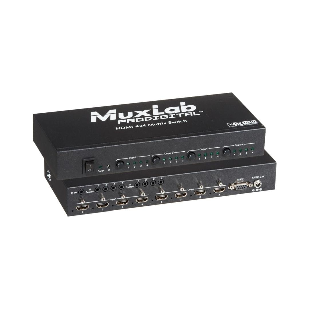 MUXLAB HDMI 4X4 MATRIX SWITCH 4K/60 (M500444-US)