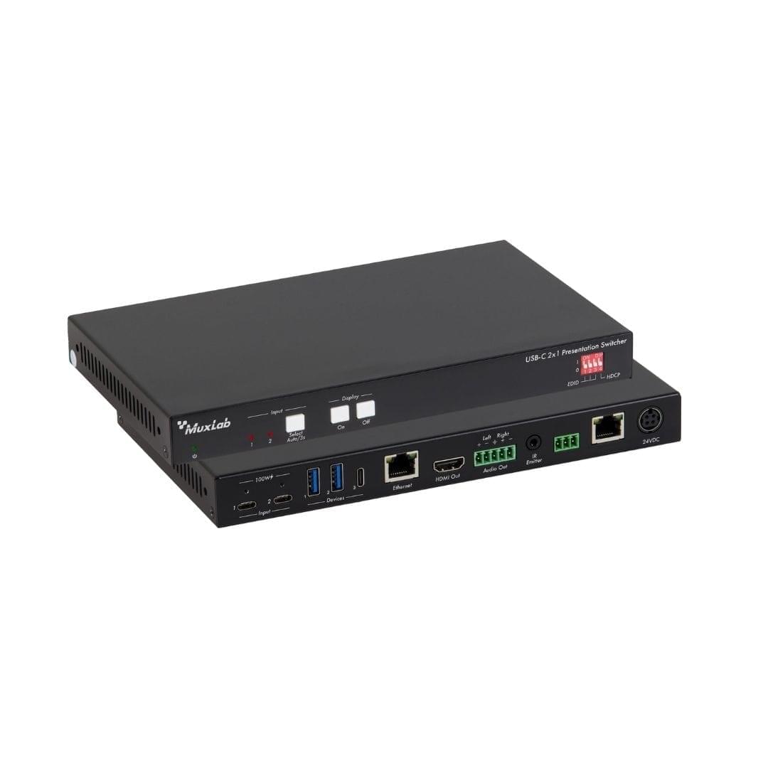 MUXLAB USB-C 2X1 PRESENTATION SWITCHER (M500531) 1 MUXLAB USB-C 2X1 PRESENTATION SWITCHER (M500531)